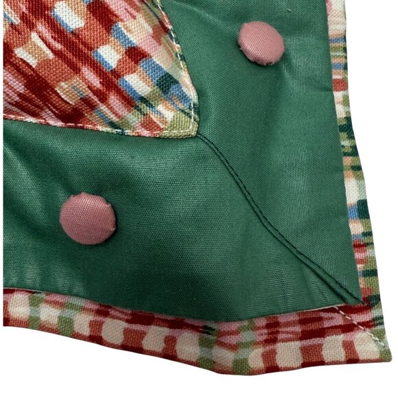 Cottage Floral Small Accent Pillow 13.5" Pink Green Shabby Chic - Picture 4 of 10
